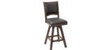 Tabouret de bar Guinness en bois massif avec dossier