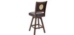 Tabouret de bar Guinness en bois massif avec dossier