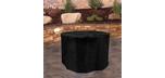 Wine barrel shaped outdoor firepit table
