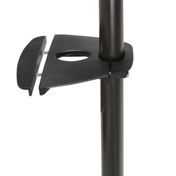 Patio garden umbrella balcony railing support clip system