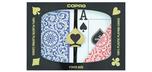 Ensemble double de cartes poker Copag jumbo rouge et bleue