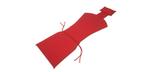 Red outdoor Adirondack chair cushion with adjustable head rest pillow