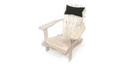 Black lumbar support or head pillow for outdoor Adirondack or patio chair