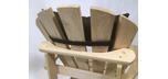 Black lumbar support or head pillow for outdoor Adirondack or patio chair