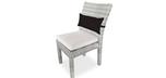Black lumbar support or head pillow for outdoor Adirondack or patio chair