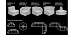 Commercial quality modern outdoor sectional furniture seating set