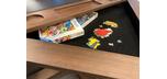 Table pour jeu de cartes poker de style Danois Dublin au fini noyer