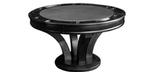 Table de poker moderne en bois massif au fini noir