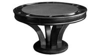 Table de poker moderne en bois massif au fini noir