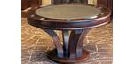 Walnut finish modern hardwood poker card game table