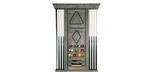 Barnwood finish 8 pool cue billiard wall rack