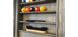 Barnwood finish 8 pool cue billiard wall rack