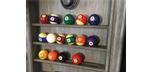 Barnwood finish 8 pool cue billiard wall rack