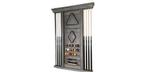 Barnwood finish 8 pool cue billiard wall rack