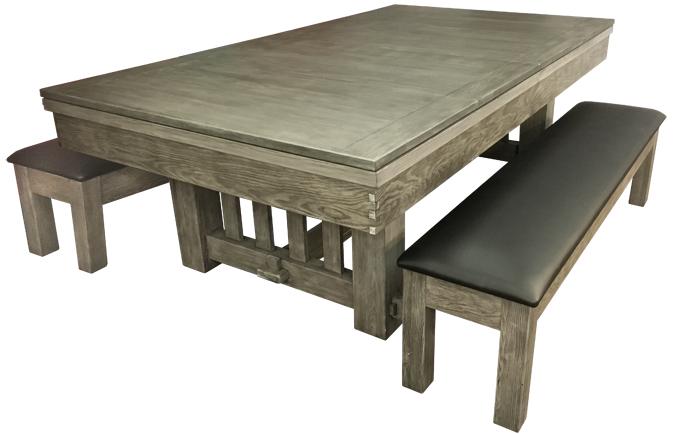 Cornwall barnwood finish 8 foot pool table dining table top