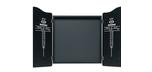 Skeleton skull and cross bone motif dart game cabinet