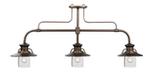 Lampe de billard Steampunk industrielle fini laiton frotté