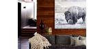 Large 48 x 36 inch Buffalo North Range painted print canvas