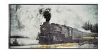 Grand cadre 60 x 30 pouces de train sur canevas peint