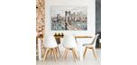 Large 59 x 39 inch painted canvas print of bridge