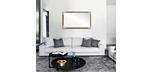Wooden mirror with Nickel plated metal corners