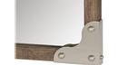 Wooden mirror with Nickel plated metal corners