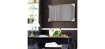 Wooden mirror with Nickel plated metal corners