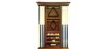 Combo Walnut finish 8 pool cue and accessories rack