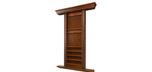 Combo Walnut finish 8 pool cue and accessories rack