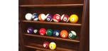 Combo Walnut finish 8 pool cue and accessories rack