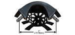 Ensemble de 6 poches de remplacement table de billard noire Majestic