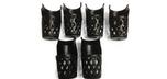 6 poches de remplacement plastique noir souple pour table billard