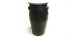 Set of 6 black plastic basket pool table pockets with two holes