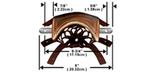 Majestic Billiard Brown leather replacement pool table pocket set