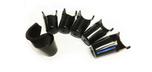 Ensemble de 6 poches de tables de billard en plastique noir