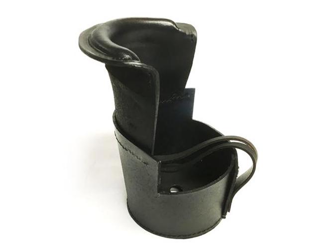 Set of 6 black leather drop billiard pockets for pool table