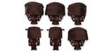 Set of 6 genuine leather Caesar Red pool table billiard pockets