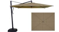 Parasol de jardin rectangulaire beige 10 x 13 pieds