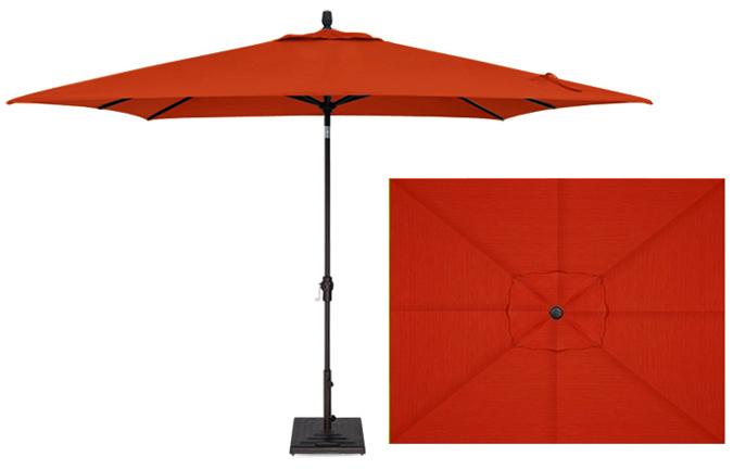 8x10 Foot Red Rectangular Market Patio Umbrella