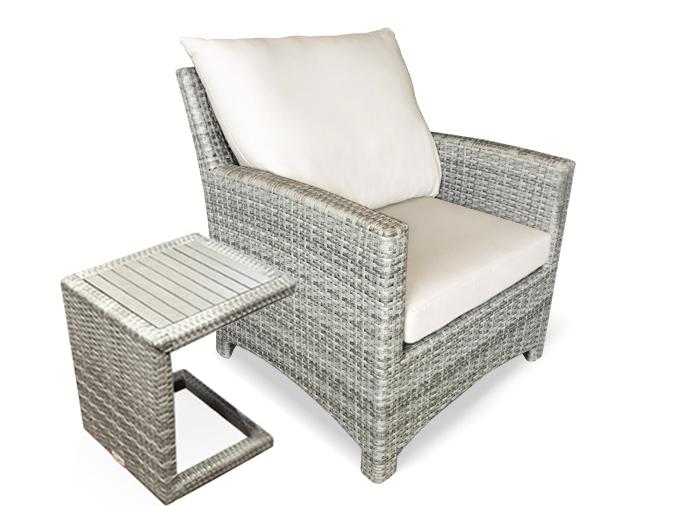 Comfort conversational Stone Grey patio chair