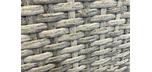 Outdoor grey wicker footrest