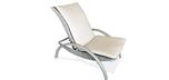 Grey adjustable reclining outdoor patio chair