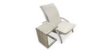 Grey adjustable reclining outdoor patio chair