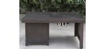 Brome brown aluminum wood grain fire table
