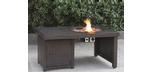 Brome brown aluminum wood grain fire table