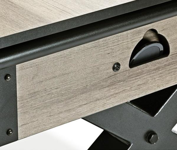 Table de hockey coussin d'air 7 pieds aspect bois de grange Table de hockey coussin d'air 7 pieds aspect bois de grange