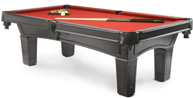 Table de billard Ascot 9 pieds noire avec ardoise et bois massif