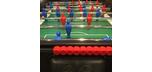 White foosball soccer table made in Italy with 2 year warranty telescopic rods