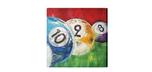Cadre mural décoratif boules billard en suite sur canevas
