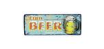 Cold Beer horizontal illuminated metal sign
